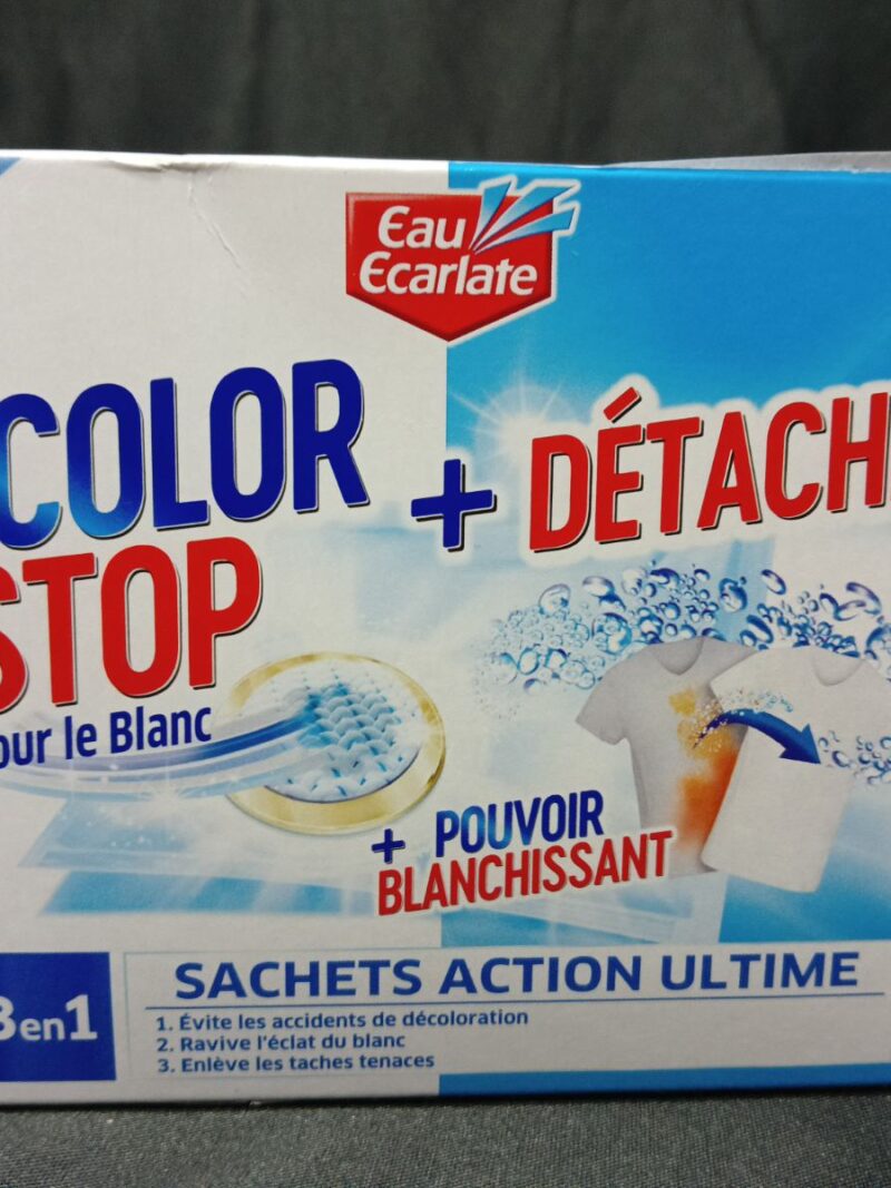 Eau Ecarlate Decolor Stop Ravive le Blanc 22 Lingettes